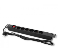 Qoltec Listwa zasilająca PDU do RACK 19'' 1U 16A  6xSCHUKO  2m - 1329983 - zdjęcie 3